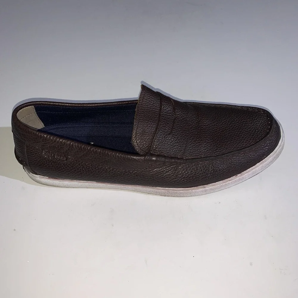 Cole Haan Shoes Mens Size 12 Brown Leather Slip On Loafers Casual Comfort C27791